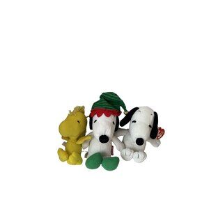 Ty Peanuts Snoopy & Woodstock Plush Toy Lot 6.5"-9" 2011-2018 Collectible Set